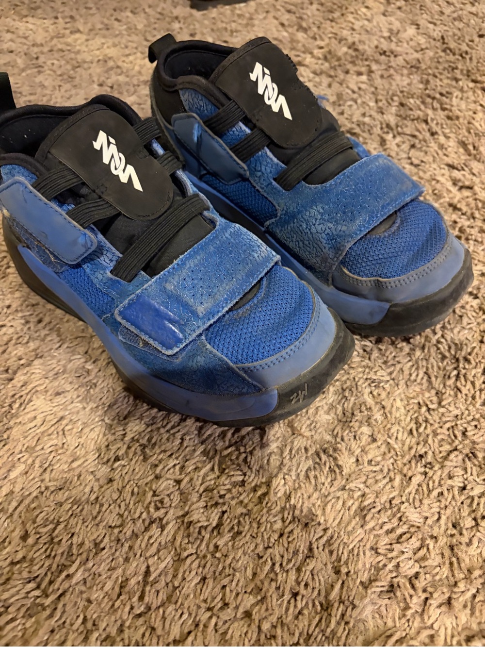 Vans Kids Blue and Black Velcro Sneakers